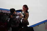 Алёна Леонова и её тренер Алла Пятова. После выступления.
